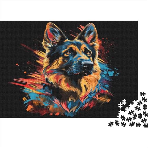 Deutscher Schäferhund Puzzle 1000 Teile,Puzzle Für Erwachsene, Impossible Puzzle,Puzzle 1000 Puzzle Home DekoRatteion Puzzle,Erwachsenenpuzzle Puzzel 1000pcs (75x50cm) von BBDJKEOPP