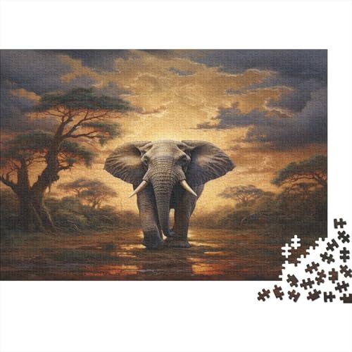 Elefant Puzzle 1000 Teile Puzzle Erwachsene Schwieriges Schwer Puzzle Für Erwachsene Und Kinder Ab 14 Jahren Puzzel 1000pcs (75x50cm) von BBDJKEOPP