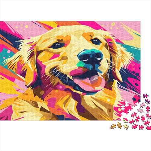 Golden Retriever Puzzlespiel 1000 Teile Puzzle Für Erwachsene Und Kinder Ab 14 Jahren, Puzzle Erwachsenen Puzzlespi Puzzel 1000pcs (75x50cm) von BBDJKEOPP