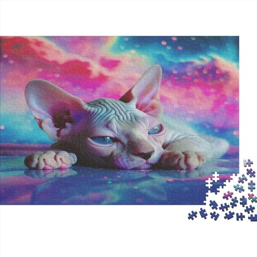 Hairless Kat Puzzle 1000 Teile Erwachsener Kniffel Spaß Für Die Ganze Familie - Abwechslungsreiche 1000 Puzzleteilige Motive Puzzlespiel Erwachsene, Puzzel 1000pcs (75x50cm) von BBDJKEOPP