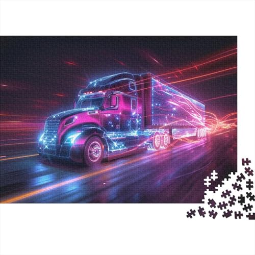 LKW 1000 Stück Puzzles Für Erwachsene Teenager Stress Abbauen Familien-Puzzlespiel 1000-teiliges Puzzle Kinder Lernspiel Spielzeug Geschenk Puzzel 1000pcs (75x50cm) von BBDJKEOPP