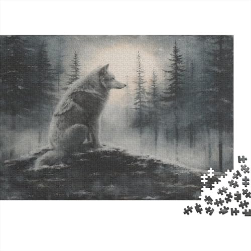 Wolf Puzzlespiel 1000 Teile Erwachsene -Puzzle 1000 Stück Spiel Puzzles Für Erwachsene Kinder Puzzle Erwachsenen Puzzlespiel Puzzel 1000pcs (75x50cm) von BBDJKEOPP