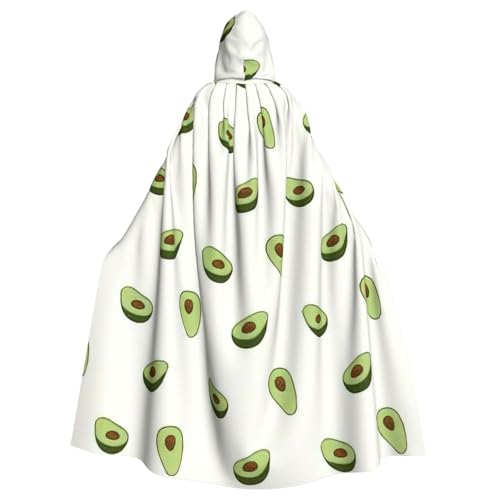 BBEXJIGY Uni Avocado-Print Kapuzenumhang Halloween Vampir Hexenkostüm von BBEXJIGY