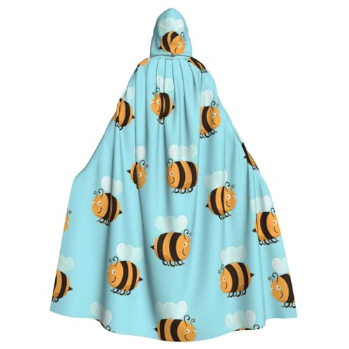 BBEXJIGY Uni Cartoon Bee Cloak Halloween Hexe Kostüm Kapuzenumhang von BBEXJIGY