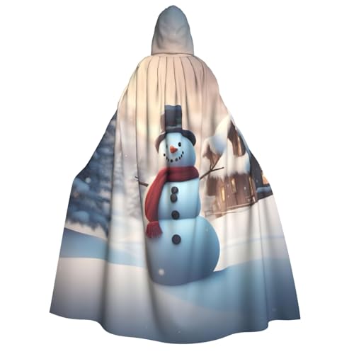 BBEXJIGY Uni Halloween Schneemann Druck Kapuzenumhang Vampir Hexe Kostüm von BBEXJIGY