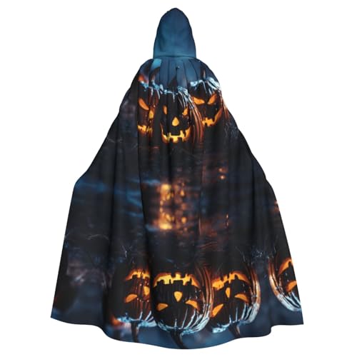 BBEXJIGY Uni Kapuzenumhang mit Aufdruck "Happy Halloween" – Vampir-Hexen-Umhang von BBEXJIGY