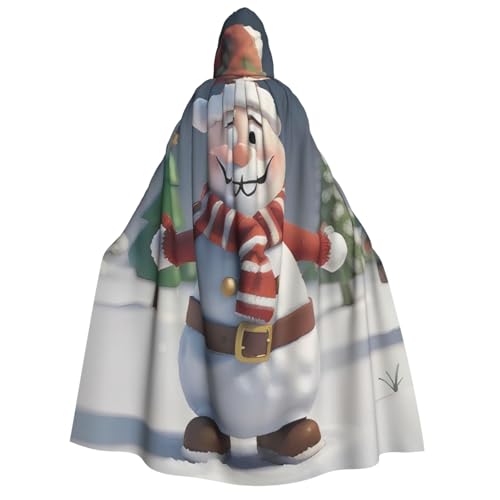 BBEXJIGY Uni Weihnachtsmann Schneemann Baum Druck Kapuzenumhang Halloween Vampir Hexe Party Kostüm von BBEXJIGY