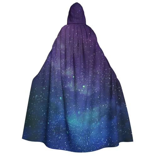 BBEXJIGY Universe with Stars Galaxy Interstellar Print Uni Hooded Cloak Halloween Vampire Witch Cape Costumes Party Cloak von BBEXJIGY