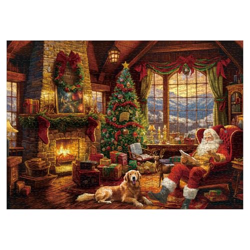 Adventskalender Puzzles für Erwachsene 1000 Teile, Weihnachten Countdown Puzzles, 2023 Urlaub Weihnachtsmann Puzzle mit 24 Boxen von BBOLDIN