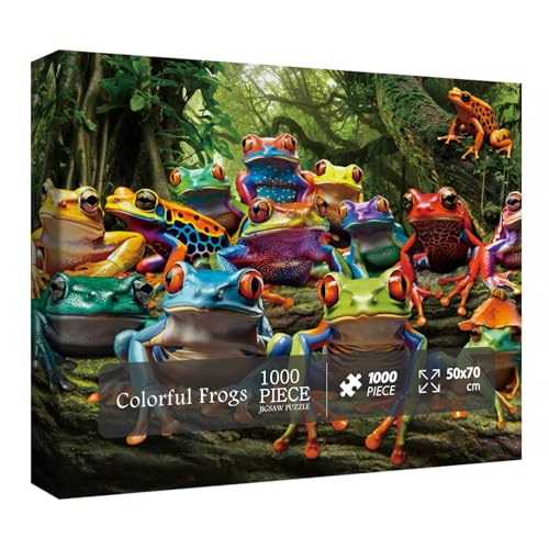 Bunte Frösche Puzzle für Erwachsene, 1000 Teile Bunte Frösche Puzzle für Erwachsene, 1000 Teile von BBOLDIN