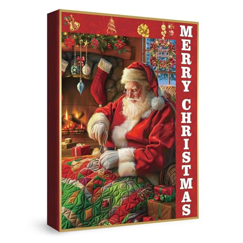 Christmas Sewing Quilt Puzzles for Adults 1000 Pieces Xmas Santas Workshop Jigsaw Puzzles, Winter Holiday Ornament Puzzles von BBOLDIN