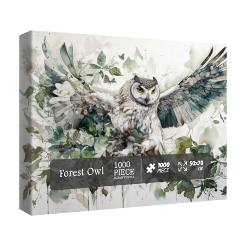 Eule Vogel Puzzles für Erwachsene, Tierkunst Puzzles 1000 Teile, Fantasy Wald Malerei Puzzle Eule Vogel Puzzles für Erwachsene, Tierkunst Puzzles 1000 Teile, Fantasy Wald Malerei Puzzle von BBOLDIN