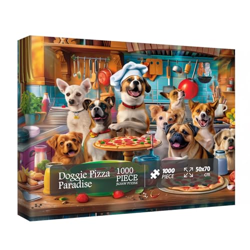 Hund Welpen Pizza Puzzles für Erwachsene 1000 Teile Essen Küche Puzzle Tiere Lustige Puzzles Hund Welpen Pizza Puzzles für Erwachsene 1000 Teile Essen Küche Puzzle Tiere Lustige Puzzles von BBOLDIN