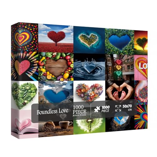 Lustige Liebespuzzles für Erwachsene, 1000 Teile, buntes Herz-Puzzle, hübsche Kunstpuzzles Lustige Liebespuzzles für Erwachsene, 1000 Teile, buntes Herz-Puzzle, hübsche Kunstpuzzles von BBOLDIN