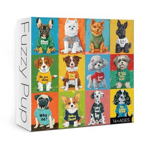 Lustiges Hunde-Puzzle, 1000 Teile für Erwachsene, buntes Welpen-Collage-Puzzle, coole niedliche Tierpuzzles als Heimdekoration von BBOLDIN