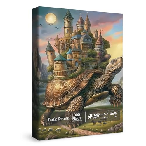 Magic Turtle Castle Puzzles für Erwachsene 1000 Teile, Horror Fantasy House Puzzles, Monster Schildkröte Puzzles von BBOLDIN