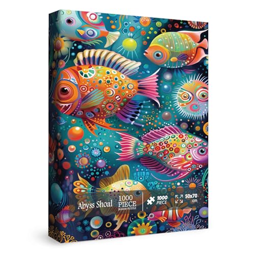 Magisches Ozeanfisch-Puzzle für Erwachsene, 1000 Teile, Natur-Meeres-Puzzle, buntes Meerestier-Puzzle von BBOLDIN