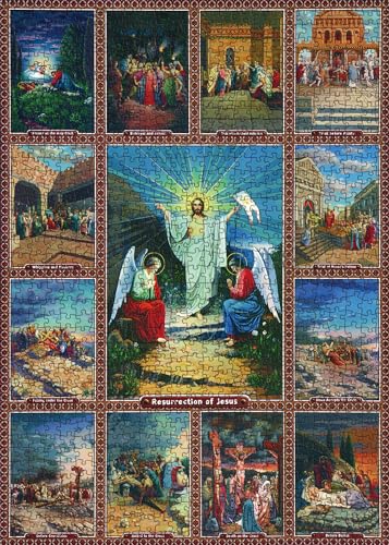 Ostern Puzzle Jesus Puzzles für Erwachsene 1000 Teile, Jesus Kreuz Jigsaw Puzzles Katholische Religion, Christliche Puzzles Religiöses Puzzle für Wohnkultur von BBOLDIN