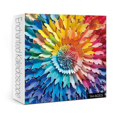 Puzzle mit Farbverlauf für Erwachsene, 1000 Teile, Regenbogen-Mandala-Puzzle, buntes Papierschnitt-Kunst-Puzzle Puzzle mit Farbverlauf für Erwachsene, 1000 Teile, Regenbogen-Mandala-Puzzle, buntes Papierschnitt-Kunst-Puzzle von BBOLDIN