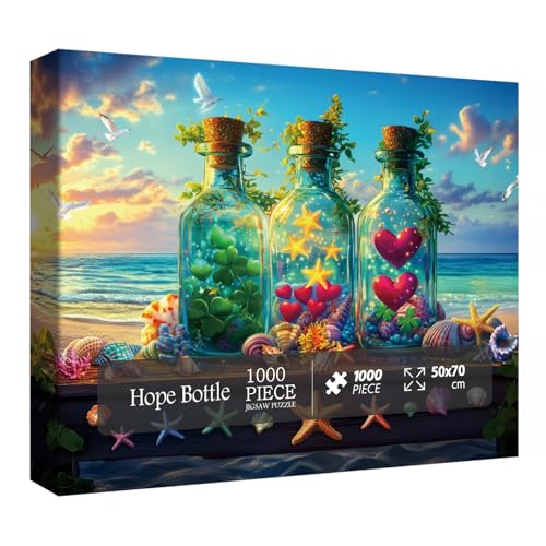 Strand Ozean Puzzle für Erwachsene 1000 Teile Liebe Inspirierendes Puzzle Vogel Muschel Pflanze Meerestier Marine Puzzle von BBOLDIN