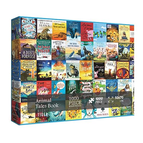 Tierbuch Puzzles für Erwachsene 1000 Teile, Tierpuzzle Bücher für Erwachsene Buch Puzzles, Geschenke für Puzzle-Liebhaber Erwachsene von BBOLDIN