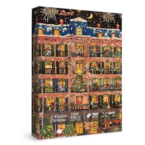 Weihnachten Winter Scence Puzzles für Erwachsene 1000 Teile Xmas City Holiday Jigsaw Puzzles Kunst Weihnachtsmann Hübsche Puzzles von BBOLDIN