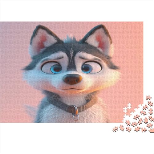 Alaskan Malamute Dog Puzzle 1000 Teile Erwachsener Kniffel Spaß Für Die Ganze Familie - Abwechslungsreiche 1000 Puzzleteilige Motive Puzzlespiel Erwachsene, Puzzel 1000pcs (75x50cm) von BBQYNVKJR