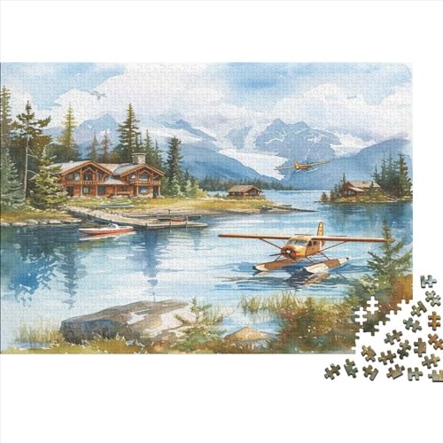 Berghütte Puzzle 1000 Teile, Erwachsene, Klassische Puzzle, Impossible Puzzle,GesKükenlichkeitsspiel Für Die Ganze Familie Erwachsenenpuzzle Ab 14 Jahren Puzzel 1000pcs (75x50cm) von BBQYNVKJR