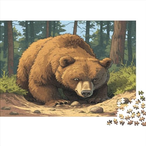 Brown Bär Puzzlespiel 1000 Teile Erwachsene -Puzzle 1000 Stück Spiel Puzzles Für Erwachsene Kinder Puzzle Erwachsenen Puzzlespiel Puzzel 1000pcs (75x50cm) von BBQYNVKJR