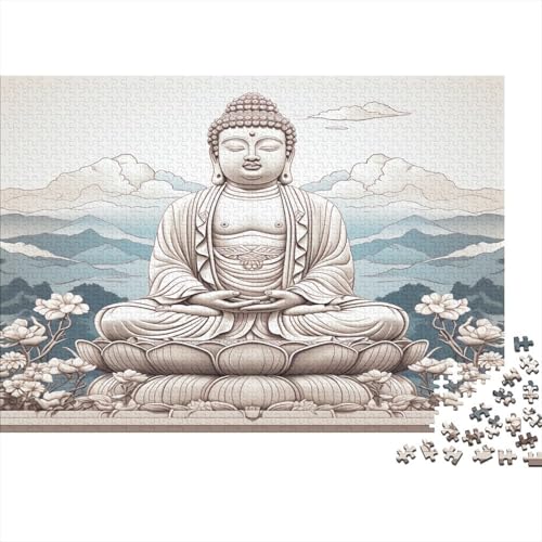 Buddha Statue Puzzle 1000 Teile Puzzle Erwachsene Schwieriges Schwer Puzzle Für Erwachsene Und Kinder Ab 14 Jahren Puzzel 1000pcs (75x50cm) von BBQYNVKJR