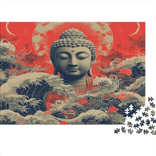 Buddha Statue Puzzle 1000 Teile Puzzles Für Erwachsene Lernspiel Herausforderungsspielzeug 1000-teilige Puzzlespiel Für Erwachsene Kinder Puzzel 1000pcs (75x50cm) von BBQYNVKJR