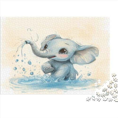 Cartoon Elefant Puzzle 1000 Teile Für Erwachsene Und Kinder Ab 14 Jahrenfür Stressabbauer Puzzlespiel Erwachsenen Puzzlespiel Puzzel 1000pcs (75x50cm) von BBQYNVKJR