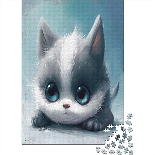 Cute Kat Puzzle 1000 Teile Puzzle Für Erwachsene Und Kinder Ab 14 Jahren Puzzel 1000pcs (75x50cm) von BBQYNVKJR