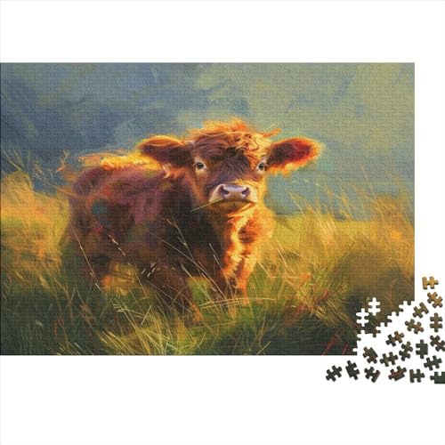 Cute Little Kuh Puzzle 1000 Teile Erwachsener Kniffel Spaß Für Die Ganze Familie - Abwechslungsreiche 1000 Puzzleteilige Motive Puzzlespiel Erwachsene, Puzzel 1000pcs (75x50cm) von BBQYNVKJR