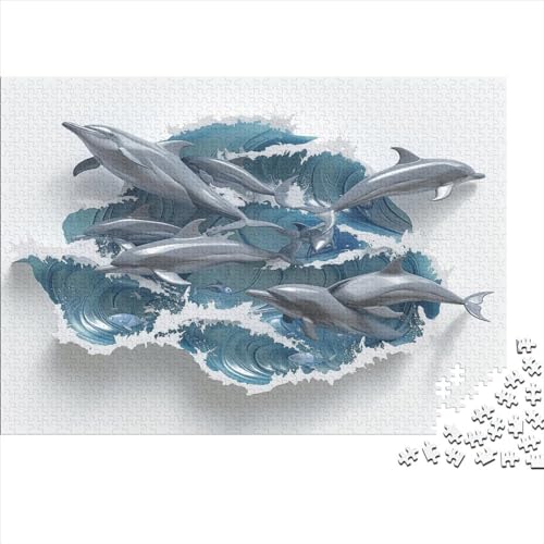 Delphin 1000 Teile Puzzle, Puzzles Für Erwachsene, 1000 Teile Puzzlespiel Für Jugendliche & Erwachsene Puzzlespiel Puzzel 1000pcs (75x50cm) von BBQYNVKJR