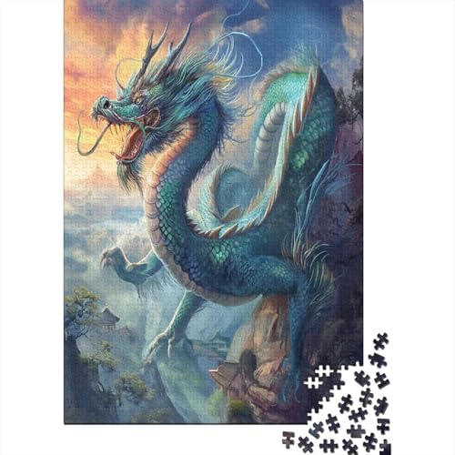 Drache Puzzle 1000 Teile,Puzzle Für Erwachsene, Impossible Puzzle, GesKükenlichkeitsspiel Für Die Ganze Familie,Puzzle Farbenfrohes,Puzzle-Geschenk,RaumdekoRatteion Puzzel 1000pcs (75x50cm) von BBQYNVKJR