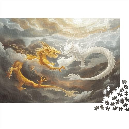 Drache Puzzle 1000 Teile,Puzzle Für Erwachsene, Impossible Puzzle,Puzzle Farbenfrohes Legespiel,GesKükenlichkeitsspiel Für Die Ganze Familie Puzzel 1000pcs (75x50cm) von BBQYNVKJR