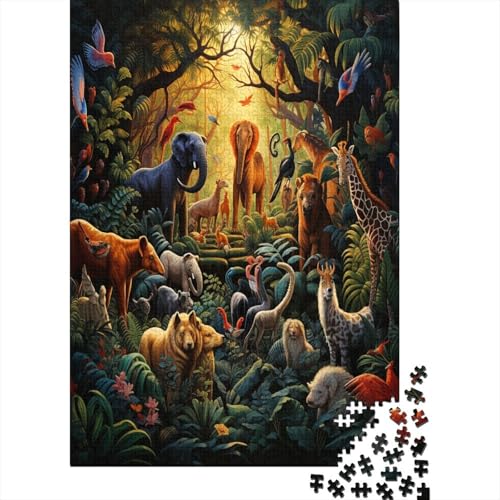 Dschungeltiere Puzzle 1000 Teile Puzzle Für Erwachsene Und Kinder Ab 14 Jahren Puzzel 1000pcs (75x50cm) von BBQYNVKJR