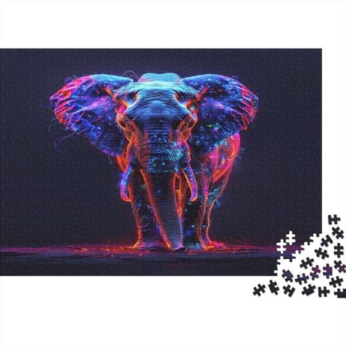 Elefant Puzzle 1000 Teile Erwachsener Kniffel Spaß Für Die Ganze Familie - Abwechslungsreiche 1000 Puzzleteilige Motive Puzzlespiel Erwachsene, Puzzel 1000pcs (75x50cm) von BBQYNVKJR