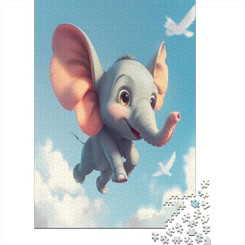 Elefant Puzzle 1000 Teile Erwachsener Kniffel Spaß Für Die Ganze Familie - Abwechslungsreiche 1000 Puzzleteilige Motive Puzzlespiel Erwachsene, Puzzel 1000pcs (75x50cm) von BBQYNVKJR