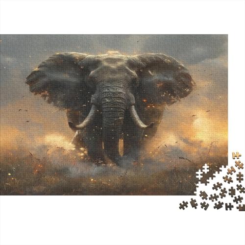 Elefant Puzzle 1000 Teile Für Erwachsene Und Kinder Ab 14 Jahrenfür Stressabbauer Puzzlespiel Erwachsenen Puzzlespiel Puzzel 1000pcs (75x50cm) von BBQYNVKJR