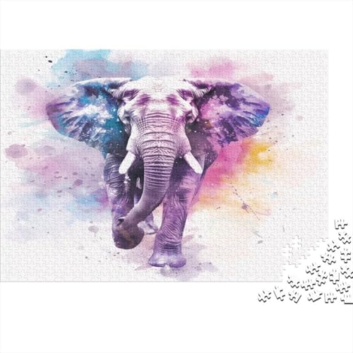 Elefant Puzzle 1000 Teile Puzzle Für Erwachsene Und Kinder Ab 14 Jahren Puzzel 1000pcs (75x50cm) von BBQYNVKJR