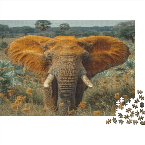 Elefant Puzzle 1000 Teile Puzzle Für Erwachsene Und Kinder Ab 14 Jahren Puzzel 1000pcs (75x50cm) von BBQYNVKJR