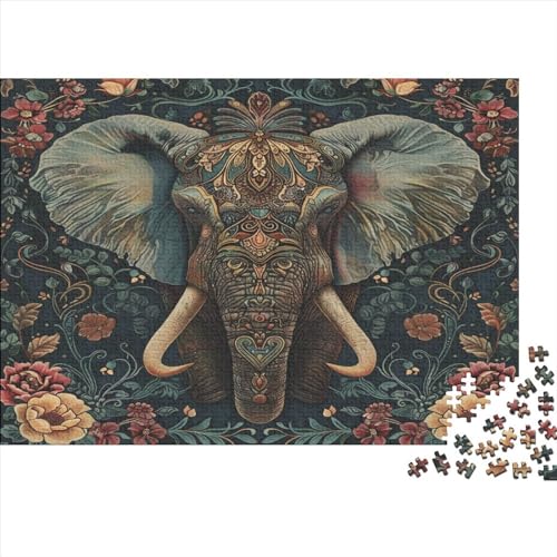 Elefant Puzzle 1000 Teile Puzzle Für Erwachsene Und Kinder Ab 14 Jahren Puzzel 1000pcs (75x50cm) von BBQYNVKJR