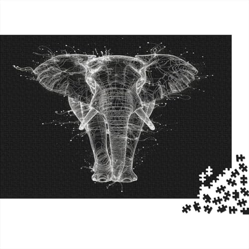 Elefant Puzzlespiel 1000 Teile Puzzles Für Erwachsene Lernspiel Herausforderung Spielzeug 1000 Teile Puzzles Für Erwachsene Kinder Erwachsenen Puzzlespiel Puzzel 1000pcs (75x50cm) von BBQYNVKJR