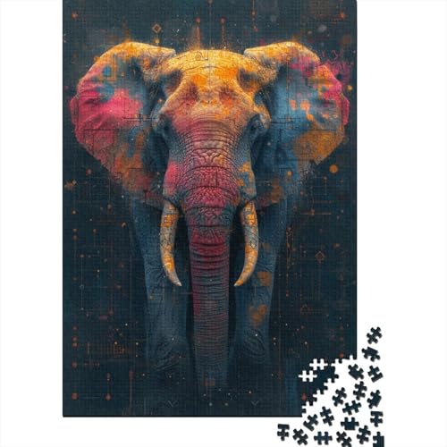 Elefant Puzzlespiel 1000 Teile Puzzles Für Erwachsene Lernspiel Herausforderung Spielzeug 1000 Teile Puzzles Für Erwachsene Kinder Erwachsenen Puzzlespiel Puzzel 1000pcs (75x50cm) von BBQYNVKJR