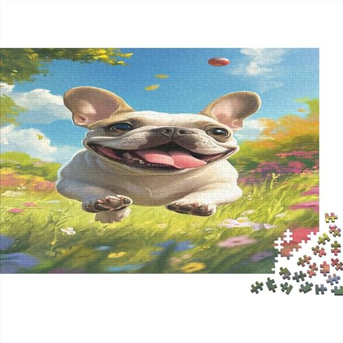 FRANZÖSISCHER BULLDONG 1000 Teile, Impossible Puzzle,Geschicklichkeitsspiel Für Die Ganze Familie, Erwachsenenpuzzle Ab 14 Jahren Puzzel 1000pcs (75x50cm) von BBQYNVKJR