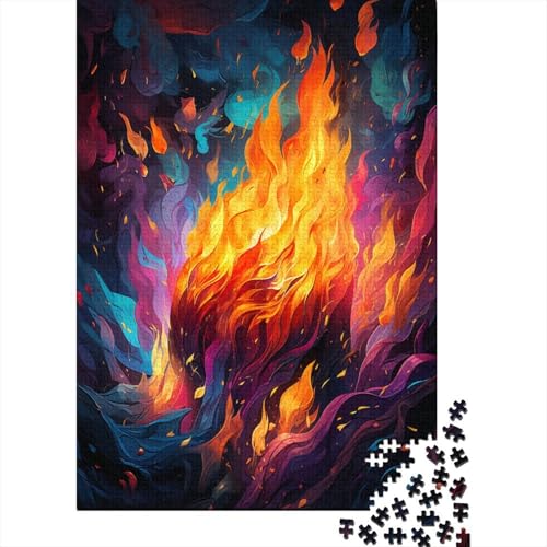 Flammen 1000 Stück Puzzles Für Erwachsene Teenager Stress Abbauen Familien-Puzzlespiel 1000-teiliges Puzzle Kinder Lernspiel Spielzeug Geschenk Puzzel 1000pcs (75x50cm) von BBQYNVKJR