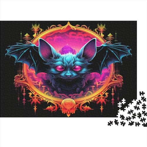 Fledermaus Puzzle 1000 Teile,Puzzle Für Erwachsene, Impossible Puzzle, GesKükenlichkeitsspiel Für Die Ganze Familie,Puzzle Farbenfrohes,Puzzle-Geschenk,RaumdekoRatteion Puzzel 1000pcs (75x50cm) von BBQYNVKJR