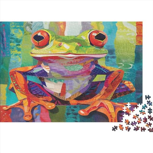 Frosch Puzzle 1000 Teile,Puzzle Für Erwachsene, Impossible Puzzle, GesKükenlichkeitsspiel Für Die Ganze Familie,Puzzle Farbenfrohes,Puzzle-Geschenk,RaumdekoRatteion Puzzel 1000pcs (75x50cm) von BBQYNVKJR